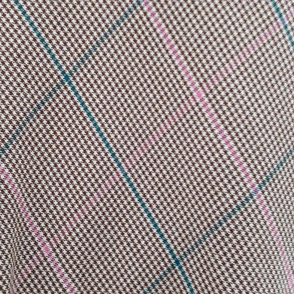 Crown Ivy Brown Pink Green Long Sleeve Top Frilly Collar Size 3x - Picture 5 of 5